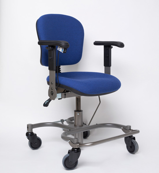 Adam working chair low back blue
