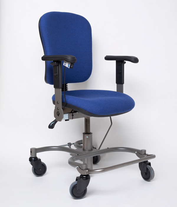 Adam working chair high back blue